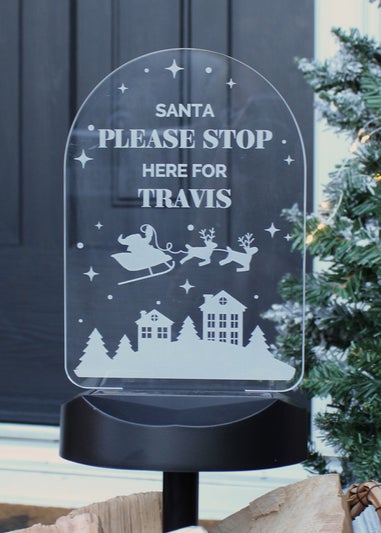 Personalised Memento Company Black Christmas Outdoor Solar Light