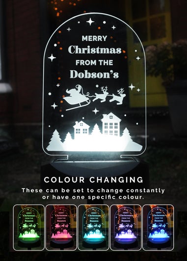 Personalised Memento Company Black Christmas Outdoor Solar Light