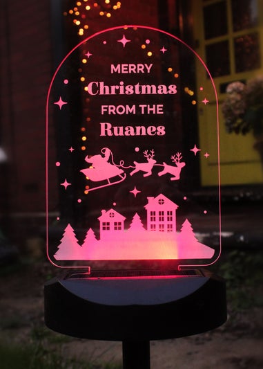 Personalised Memento Company Black Christmas Outdoor Solar Light