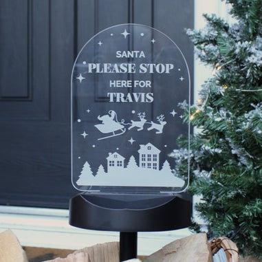 Personalised Memento Company Black Christmas Outdoor Solar Light