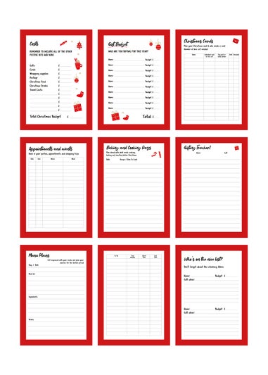 Personalised Memento Company Red Christmas A5 Planner