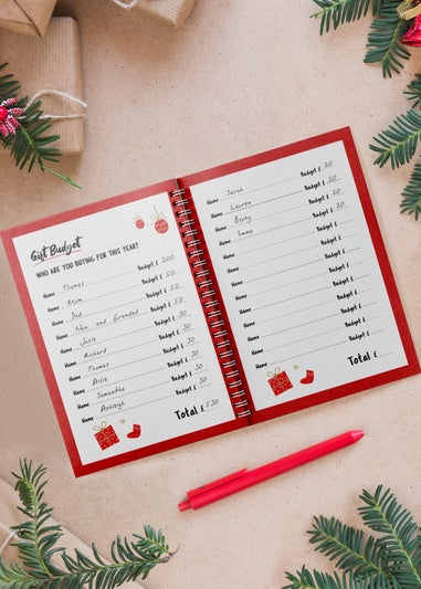 Personalised Memento Company Red Christmas A5 Planner