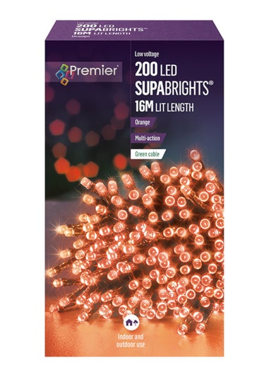 Premier Decorations 200 Orange LED Supabrights