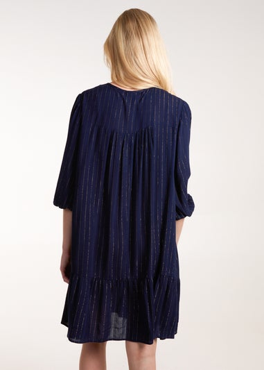 Blue Vanilla Navy Tiered Smock Dress