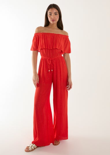 Blue Vanilla Red Bardot Jumpsuit