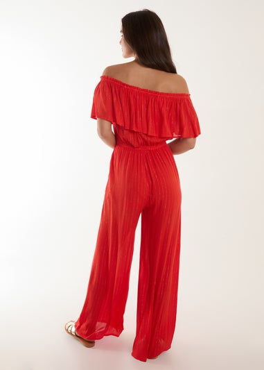 Blue Vanilla Red Bardot Jumpsuit