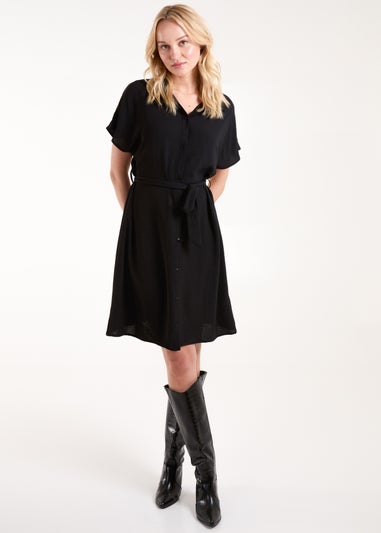 Blue Vanilla Black Shirt Dress Mini