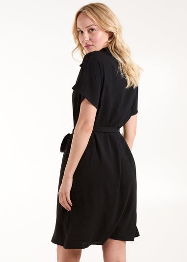 Blue Vanilla Black Shirt Dress Mini