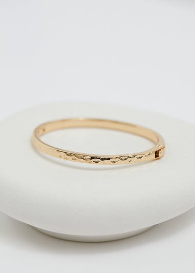 Jon Richard Gold Plated Polished Molten Bangle