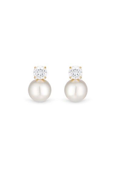 Jon Richard Gold Plated Crystal and Pearl Earrings