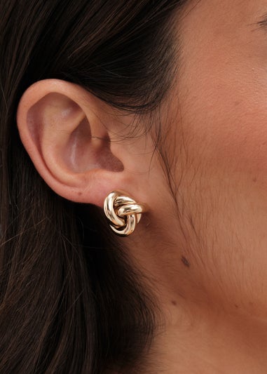 Jon Richard Vintage Inspired Gold Plated Knot Stud Earrings