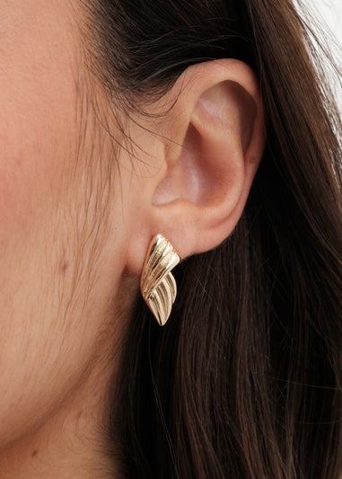 Jon Richard Vintage Inspired Gold Plated Fan Earrings