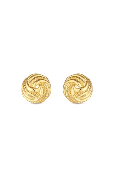 Jon Richard Vintage Inspired Gold Plated Knot Clip Earrings