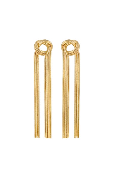 Jon Richard Gold Plated Knot Chain Earrings
