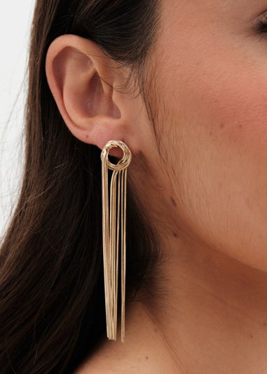 Jon Richard Gold Plated Knot Chain Earrings