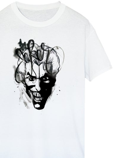 DC Comics Batman Joker Sketch White T-Shirt