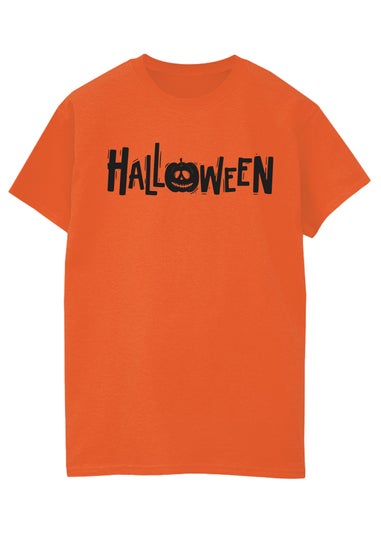 Halloween Text Orange T-Shirt