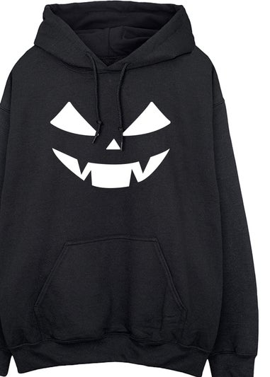 Halloween Pumpkin Face Men Black Hoodie