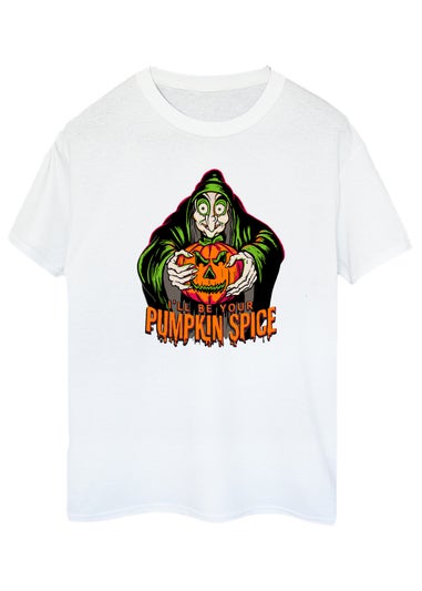 Disney Villain Evil Queen I'll Be Your Pumpkin Spice White Boyfriend Fit T-Shirt