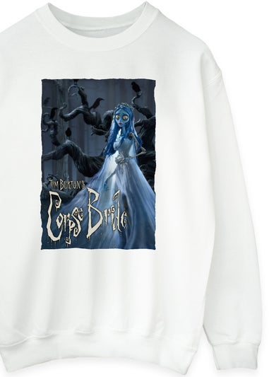 Corpse Bride Emily Poster Women White Sweatshirt