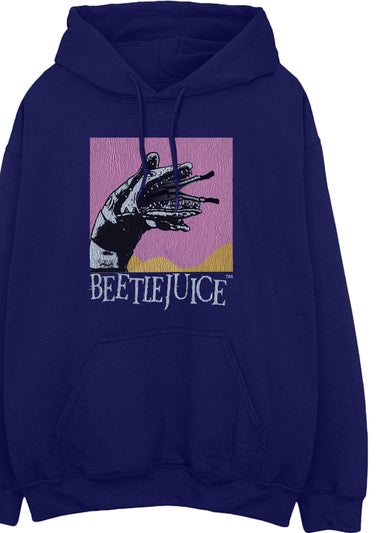 Beetlejuice Snake Navy Hoodie