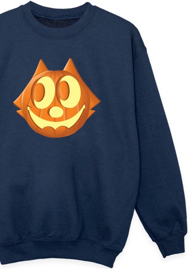 Felix Pumpkin Boys Navy Sweatshirt (3-13 Years)