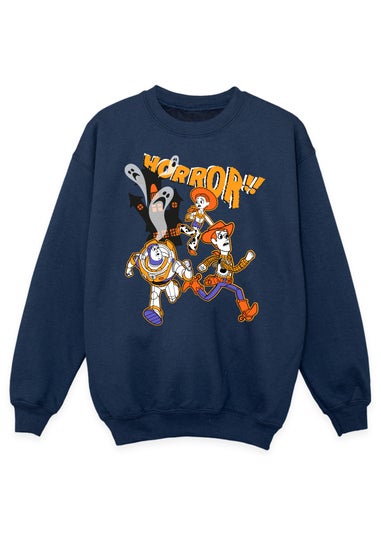 Disney Kids Navy Toy Story Halloween Horror Run Away Sweatshirt (3-13 Years)