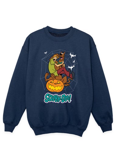 Scooby Doo Pumpkin Boys Navy Sweatshirt (3-13 Years)