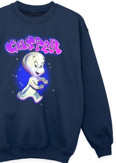 Casper Run Girls Navy Sweatshirt (3-13 Years)