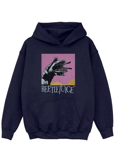 Beetlejuice Snake Girls Navy Hoodie (3-13 Years)