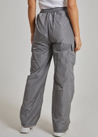 Pink Vanilla Grey Parachute Cargo Pants