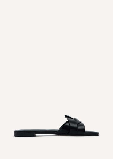 Linzi Fletcher Black Faux Leather Slider