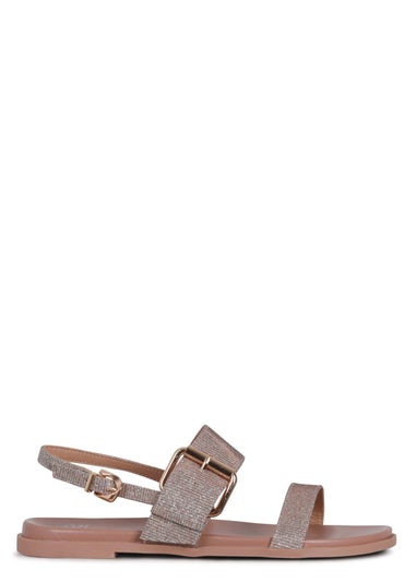 Linzi Lucille Rose Gold Glitter Two Part Sandal