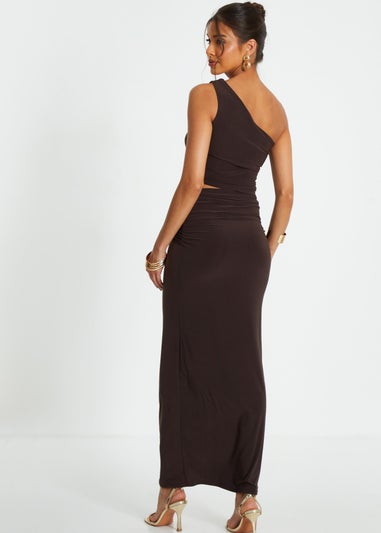 Quiz Brown Maxi Skirt