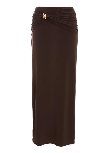 Quiz Brown Maxi Skirt