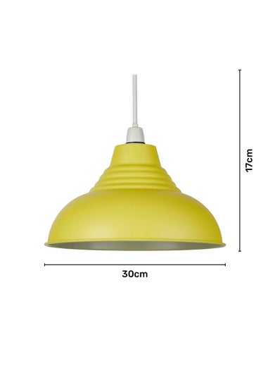 Glow Metal Dome Easyfit Shade Yellow (17cm x 30cm)