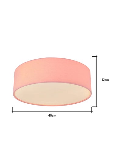 Glow Flush Ceiling 3 Light Pink (12cm x 40cm)