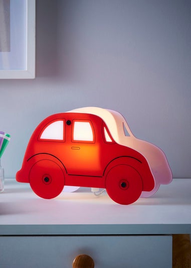 Glow Car Integrated LED Table Lamp Red (18cm x 30cm)