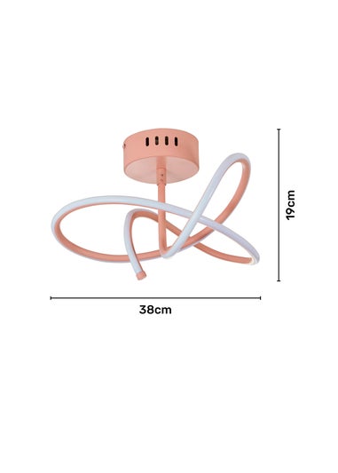 Glow Whirly Integrated LED Ceiling Light Pink (19cm x 38cm)