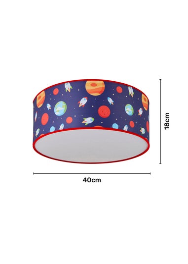 Glow Outer Space Flush Ceiling 3 Light (18cm x 40cm)