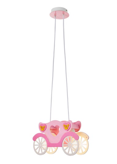 Glow Princess Carriage Ceiling Light Pink (23-93cm x 33cm)