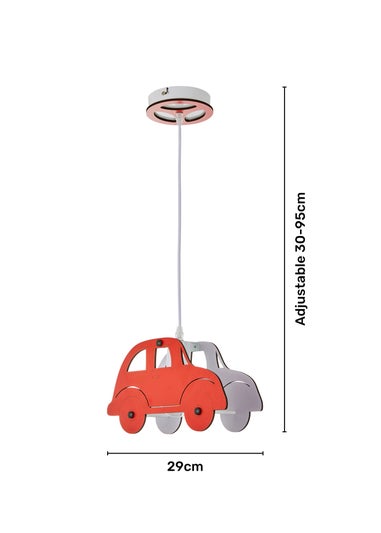 Glow Car Ceiling Light Red (30-95cm x 29cm)