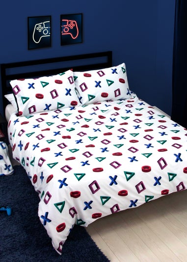 PlayStation Multi Brushed Microfiber Duvet Cover Set