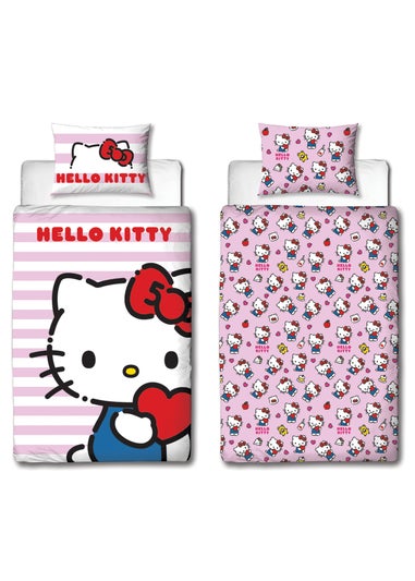 Hello Kitty Polycotton Duvet Reversible Cover Set Set