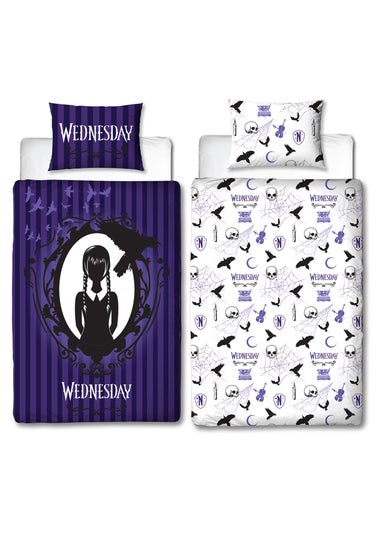 Wednesday Reversible Polycotton Reversible Duvet Cover Set