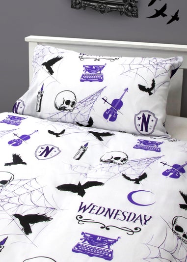 Wednesday Reversible Polycotton Reversible Duvet Cover Set