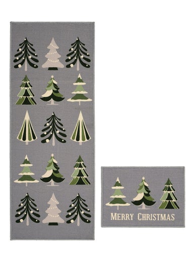 Homemaker Snowy Trees Runner and Doormat Pack