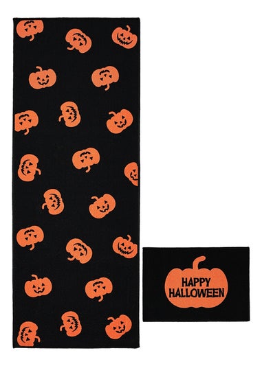 Homemaker Halloween Pumpkin Doormat and Runner