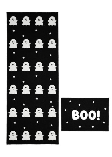 Homemaker Halloween Ghost Boo Doormat and Runner