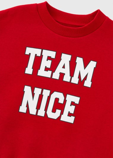 Kids Red Team Nice Sweatshirt (1-15 yrs)